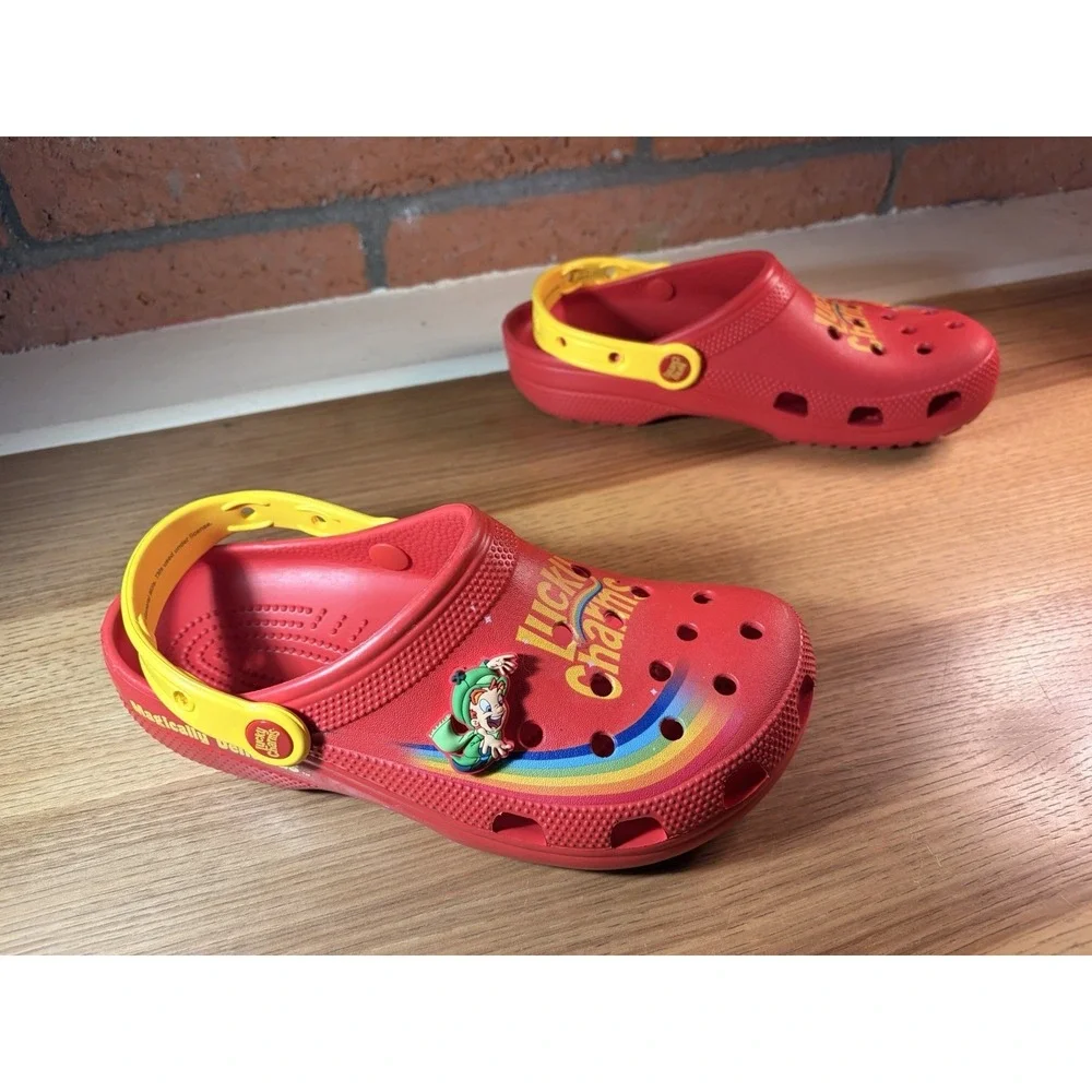 Crocs Lucky Charms Limited Edition Red Mens 7 Womens 9 Slip On